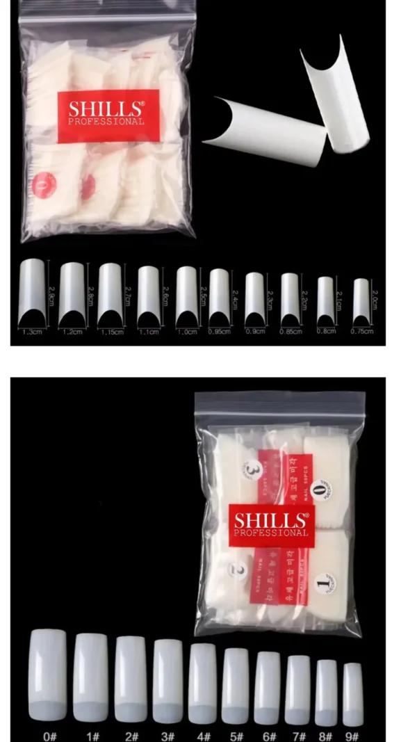 Shills Nail Art Tips Pouch 500 Pcs