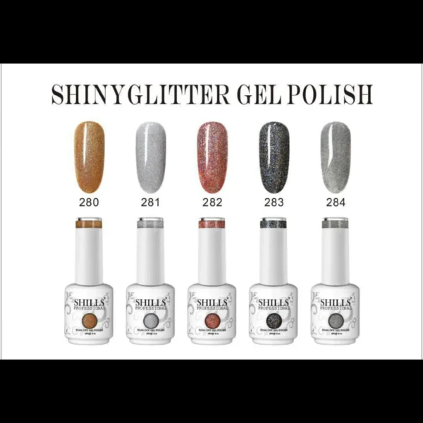 Shills Professional Shiny Glitter Gel Polish 280--284