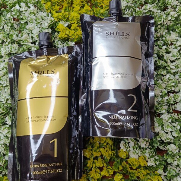 Shills Professional Resistant Hair Straightening / Smoothing Cream+ Neutralizer 500ml+500ml