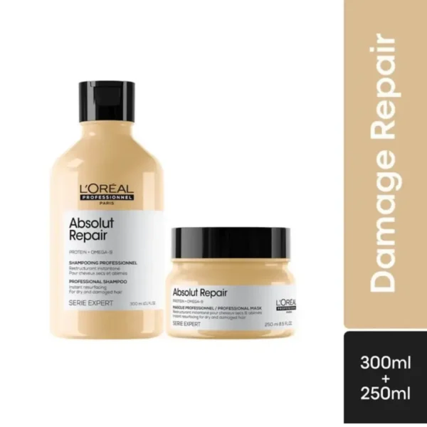 Loreal Professionnel Serie Expert Absolut Repair Shampoo + Mask Combo Conditioning & Strength (300ml + 250 gm)