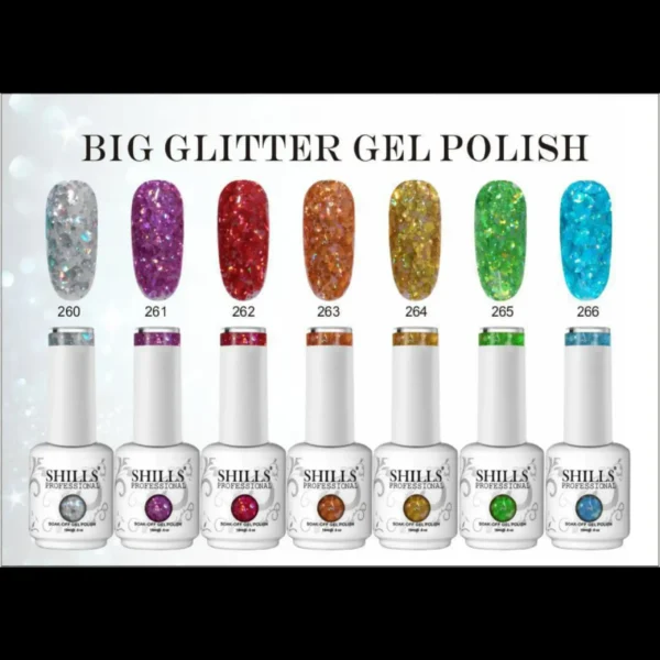 Shills Big Glitter Gel Polish 260--266