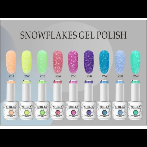 Shills Professional Snowflakes Gel Polish 250-259