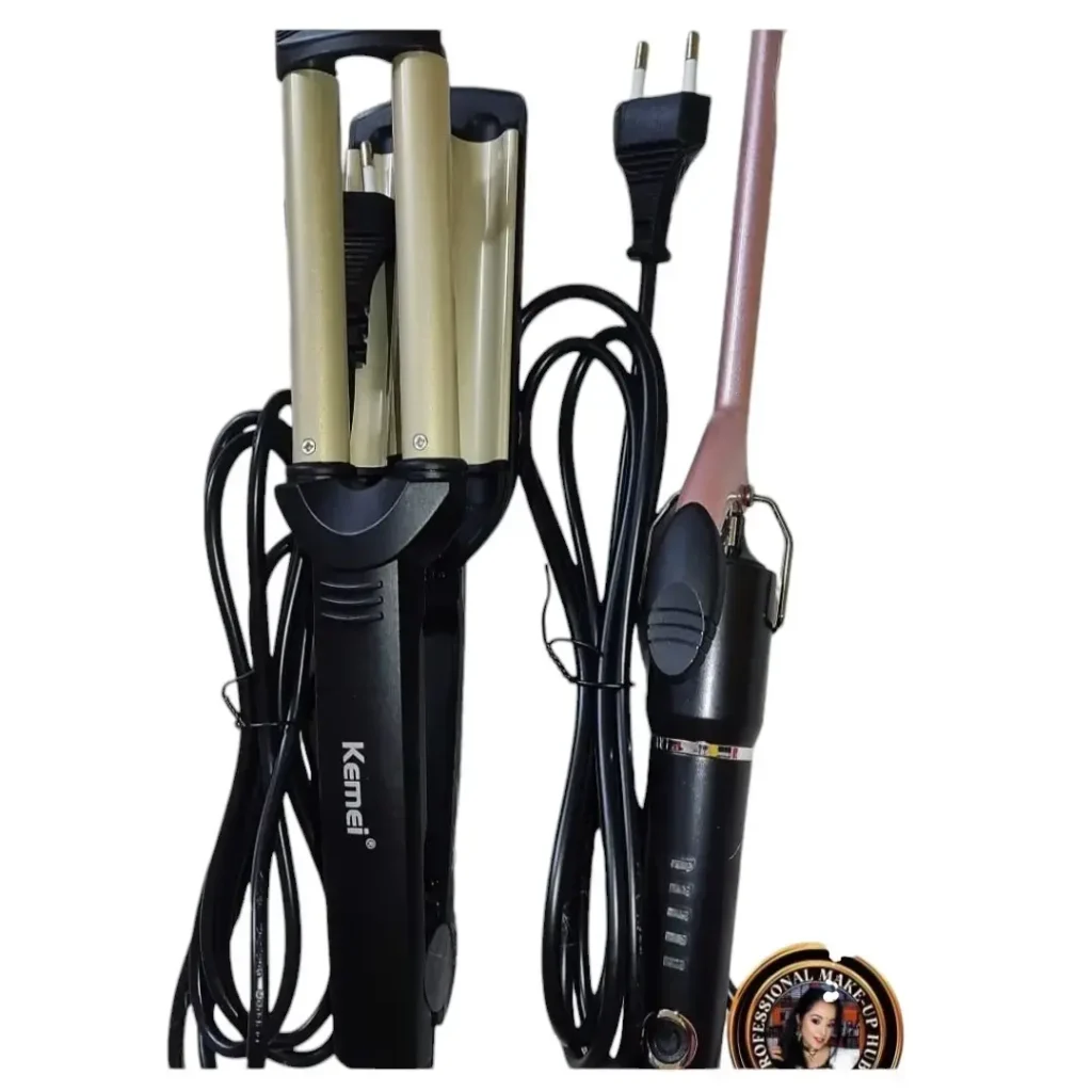 Combo Kemei Triple Tong And Chop Stick