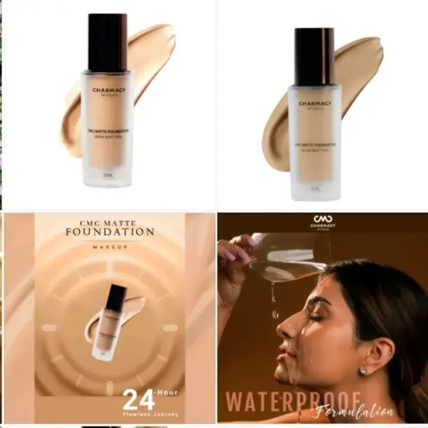 Charmacy Milano Matte Foundation Fair And Medium Combo