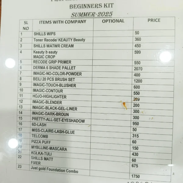 Beginner HD Summer Basic Makeup Kit With Hd Products