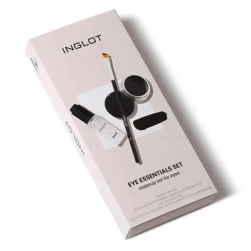 Inglot Eye Essentials Set | Duraline + AMC Eyeliner Gel 77 + Makeup Brush 31T |
