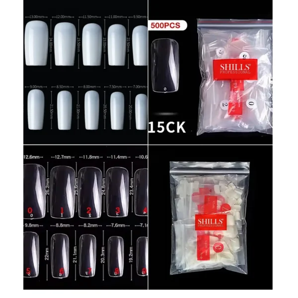Shills Soft gel Full Tips 500 pcs Pouch
