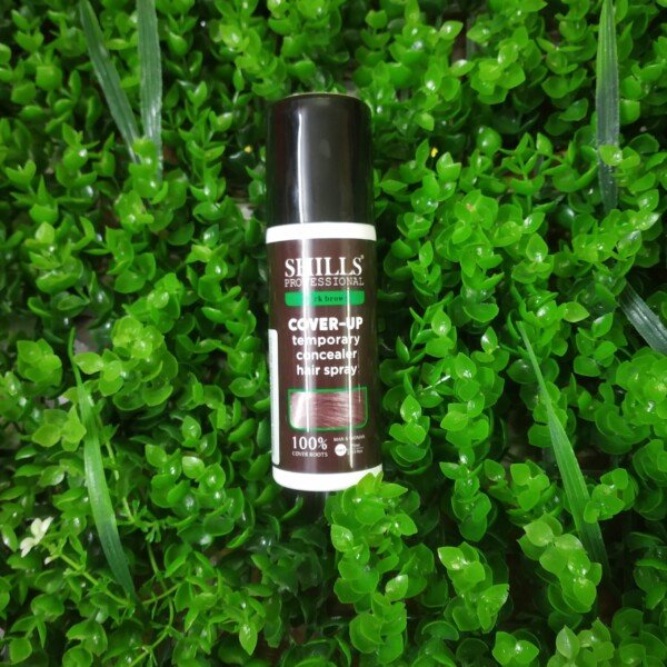 Shills Dark Brown Cover- Up Temporary Concealer Hair Spray