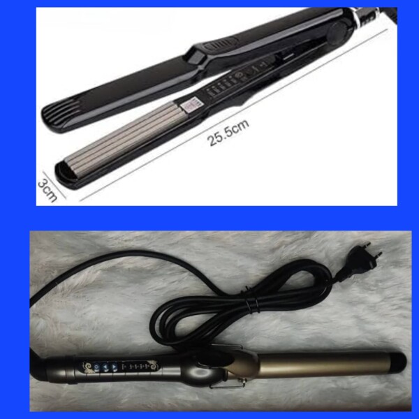 V & G Titanium Crimper And Curler Combo