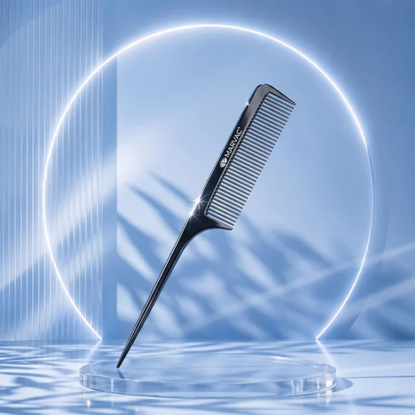 Marvac Black Tail Comb for Volume Hair Teasing Comb