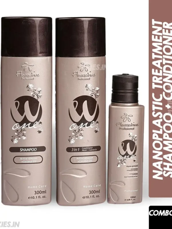 Floractive W One Nanoplastia Treatment (120ml), Home Care Shampoo (300ml) & Conditioner (300ml)