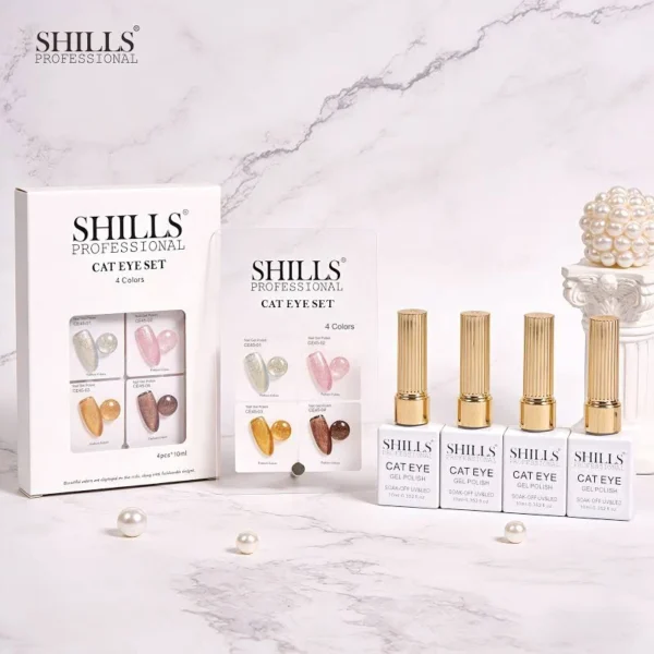 Shills Professional 4 color Cat Eye Gel Polish Set