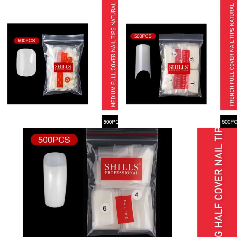 Shills Nail Tips Creamy White Pauch