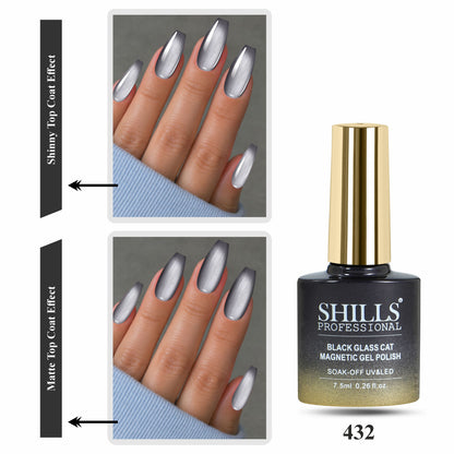 Shills Black Glass Cat Eye Gel Polish