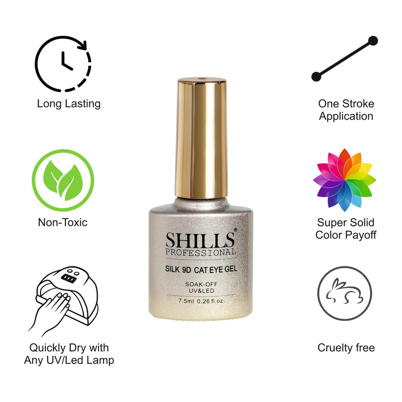 SHILLS 9D SilK Cat Eye Soak Off Gel Polish