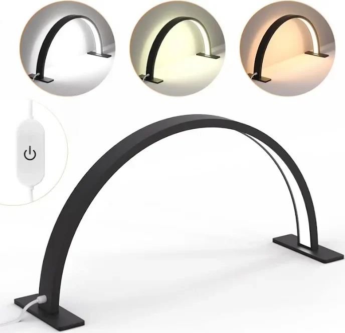 Half Moon Light for Nail Desk, Lash Led Tech Lamp Table Desk Eyelash