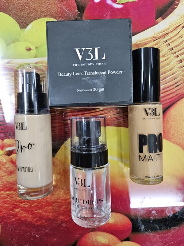 V3L BEAUTY LOCK KIT( Foundation Combo,Powder,Magic Drop)