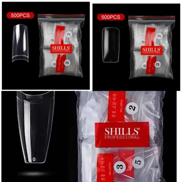Shills Nail Tips Clear Soft Gel Tips Pauch