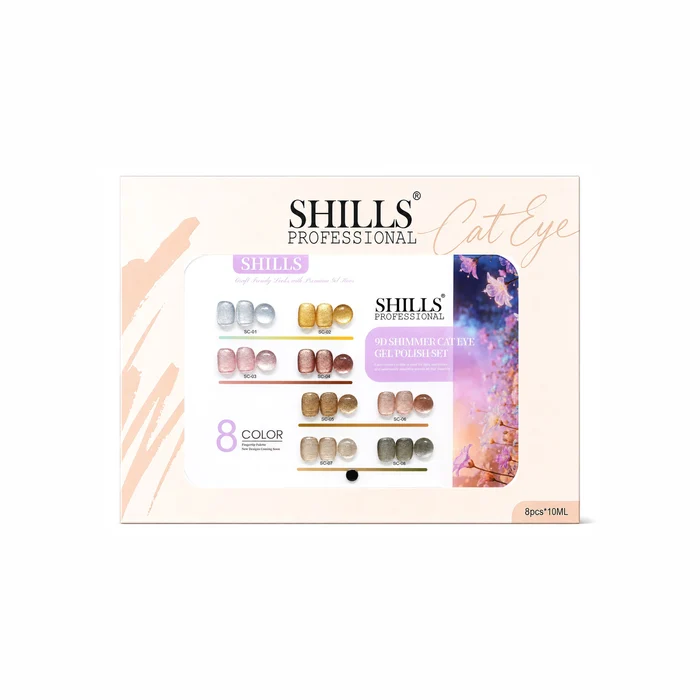 Shills Professional 9D Shimmer Cat Eye Gel Polish Set