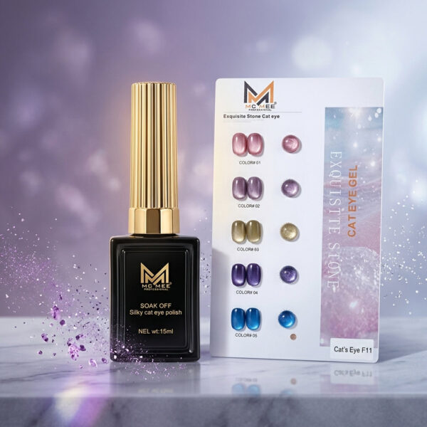 MC MEE Professional Cat Eye Gel Polish Set (5 Pcs) | Magnetic UV LED Nail Gel
