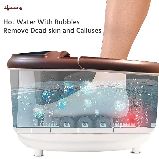 Advance Foot Spa Massager 500W Electric Foot Spa Machine with 8 Manual Rollers, Digital Panel