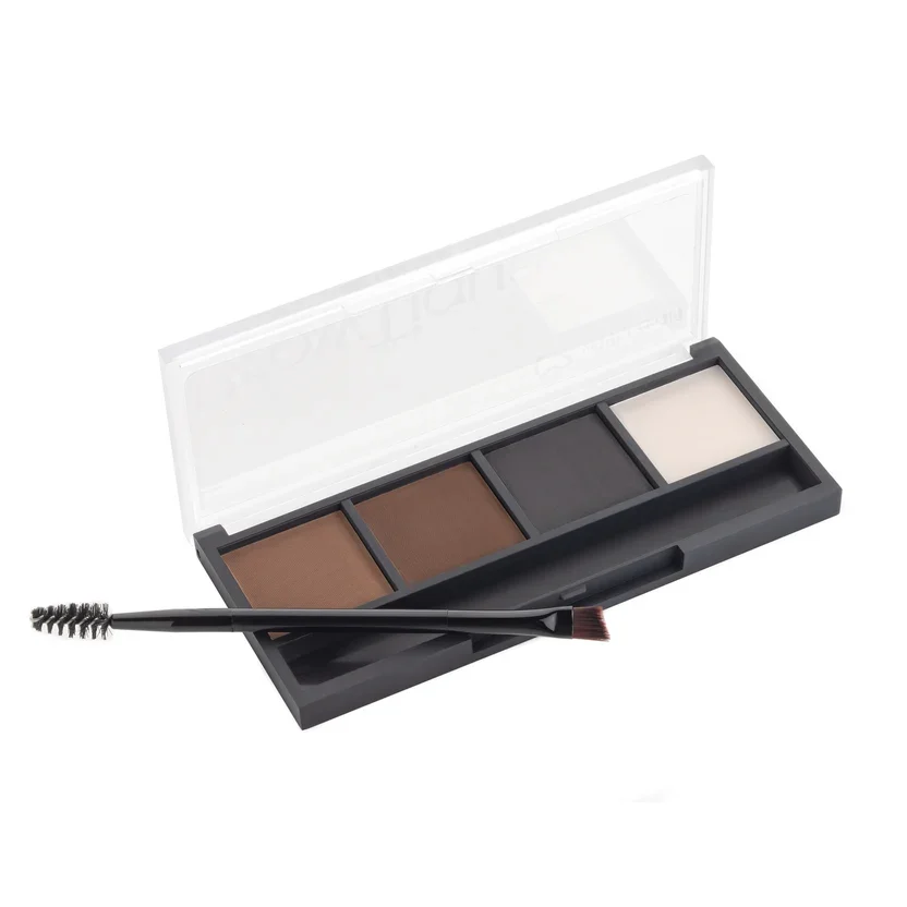 Makezmia BrowTique Eyebrow Definer Palette –3 Brow Powders+Styling Wax