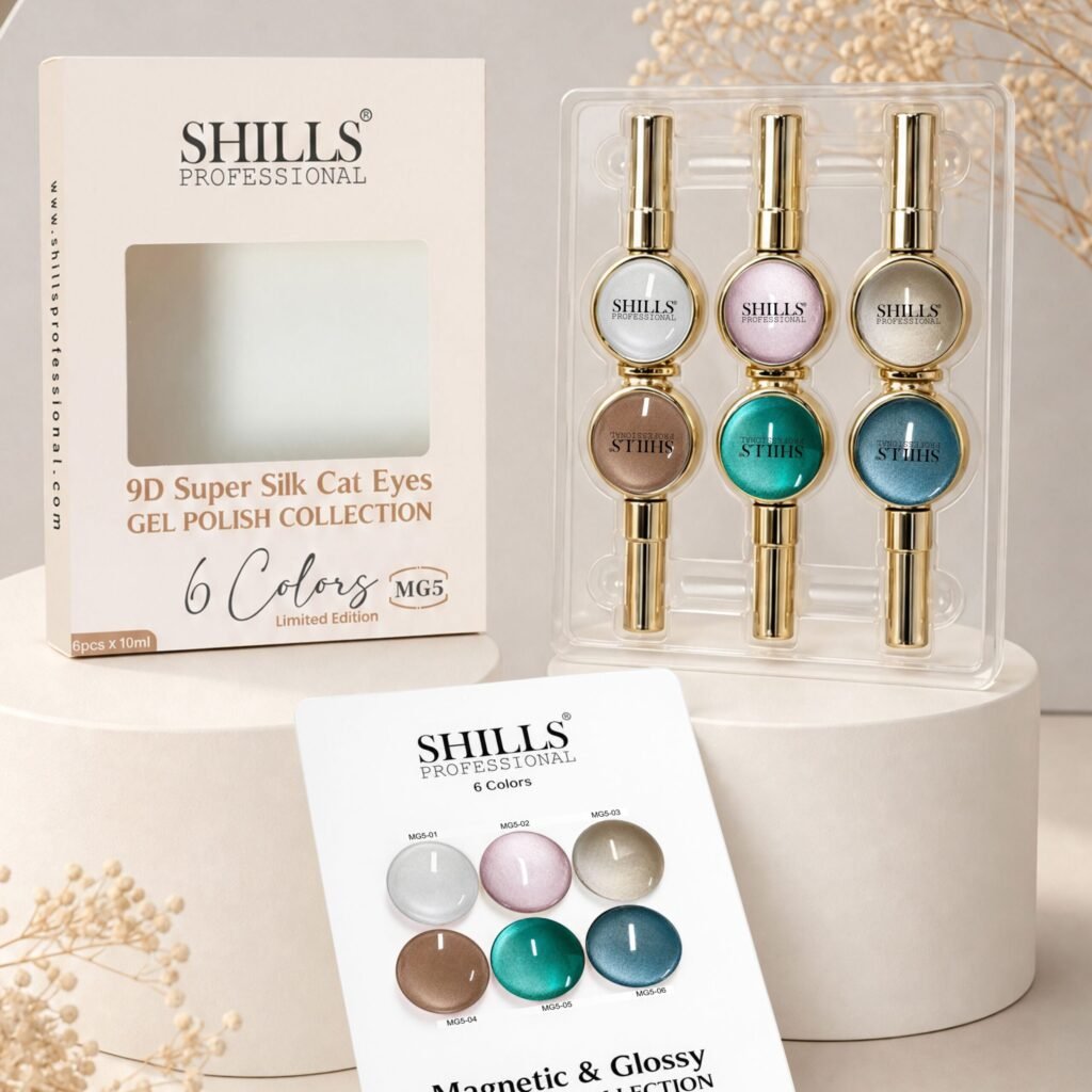 Shills Professional 6 Color Magnetic & Glossy Gel Polish