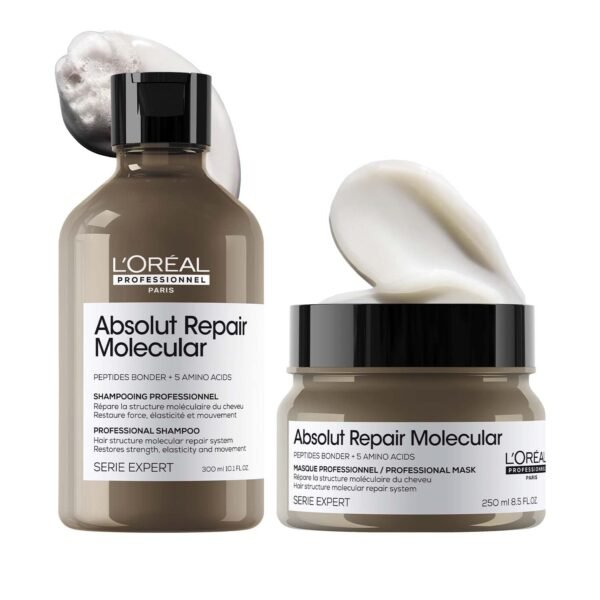 Loreal Professional Absolut Repair Molecular Shampoo & mask(300ml+ 250ml)