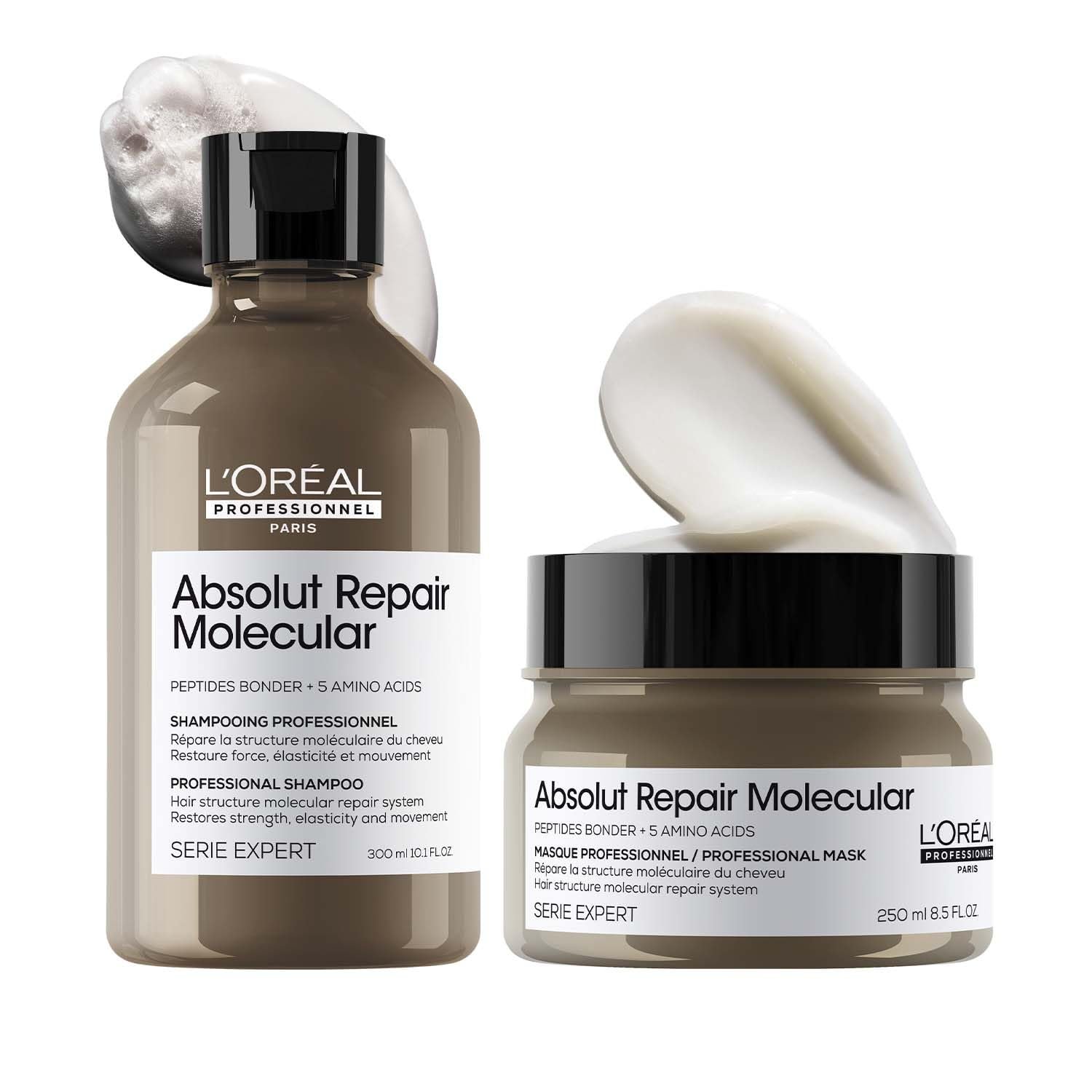 Loreal Professional Absolut Repair Molecular Shampoo & mask(300ml+ 250ml)