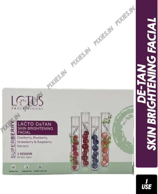 Lotus Professional Superberry Lacto Detan Skin Brightening Facial Kit 50g