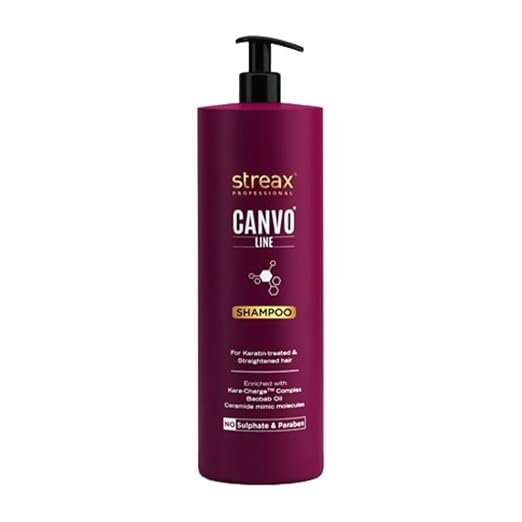 Streax Professional Keratin- Treated & Straightened Hair Shampoo 1500 ml