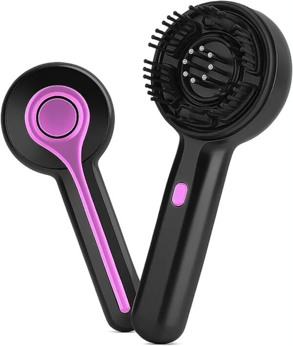 Electric Scalp Massager Comb for Hair Growth & Head Relaxation | 2-in-1 Oil Application with Deep Vibrations | Rechargeable Waterproof Premium Spa Device